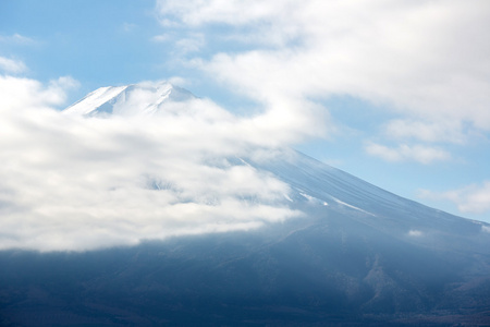 日本富士阴天山岳