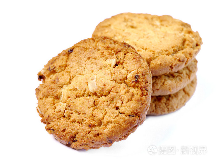 在白色背景上的cookie