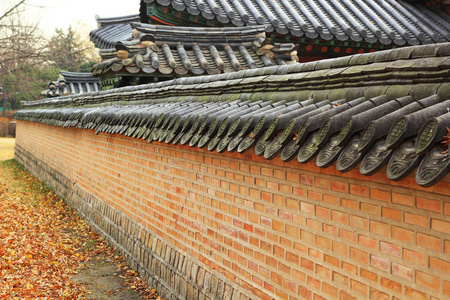 墙体和屋顶的复古风格韩国