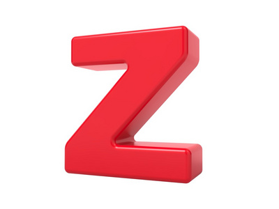 红色 3d 字母 z