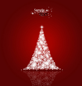 与矢量插画的圣诞树，圣诞背景