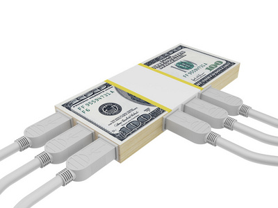 金钱和USB3D渲染