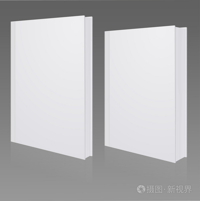 空白的书的封面, 精装, 细或粗的书