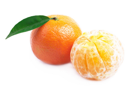 孤立的成熟橘