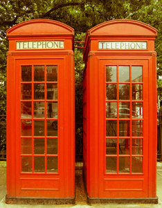 复古看伦敦电话亭
