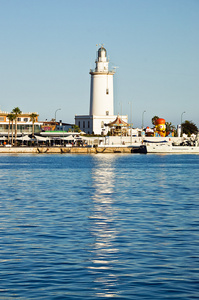 灯塔 farola 在西班牙马拉加