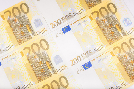 欧元纸币给地板铺上   欧洲货币