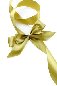 颜色礼物缎带蝴蝶结,孤立的白色衬底上照片