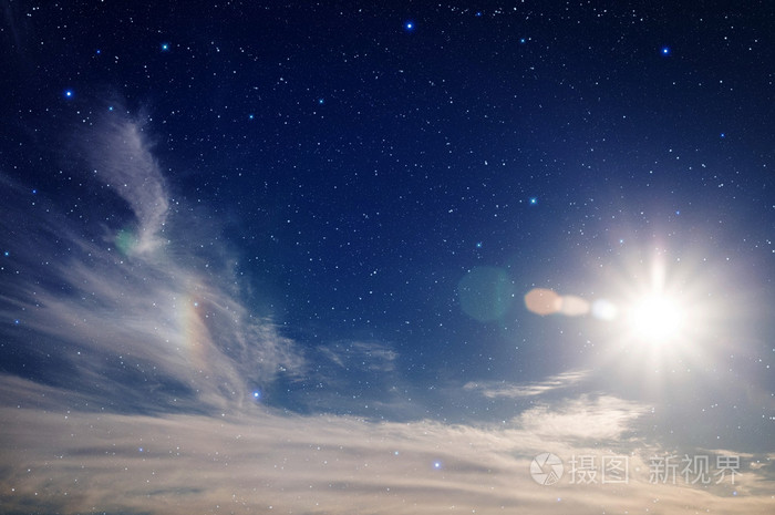 蓝色的天空的星星