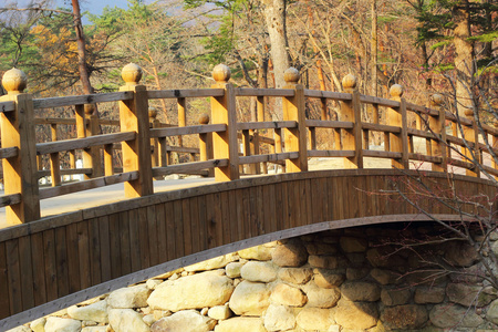 seoraksan 韩国长长的木制桥