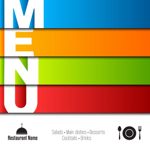餐厅菜单卡设计模板