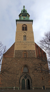 德国柏林2013年2月20日。 圣玛丽教堂
