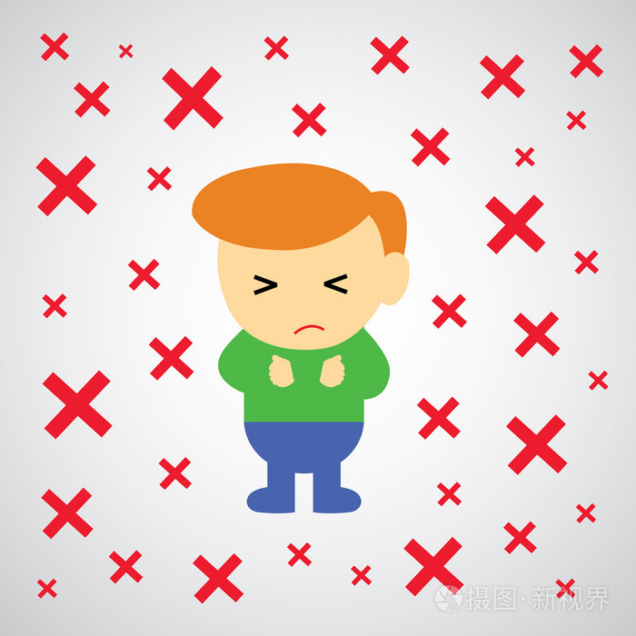 错误标记矢量卡通