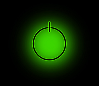 绿色电源按钮