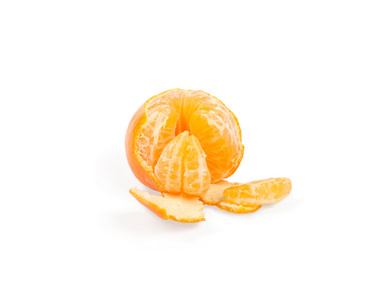 新鲜橘白隔离