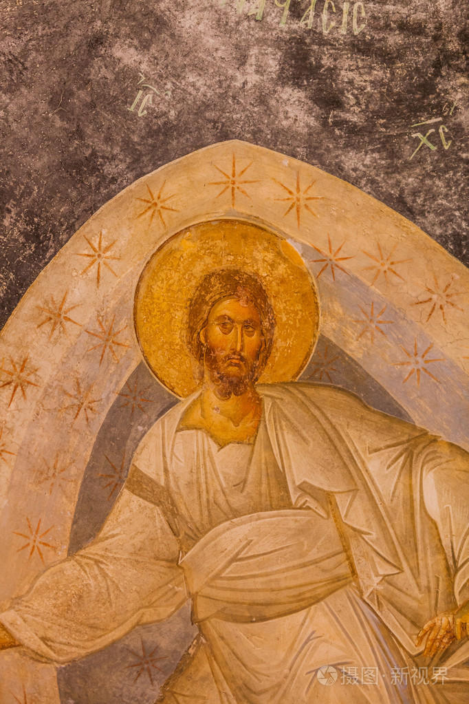 在乔拉斯教会中的耶稣壁画