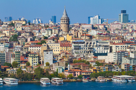 beyoglu 区历史建筑和中世纪塔塔