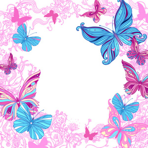 蝴蝶的华丽的画框