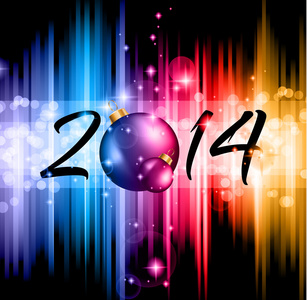 2014 新年彩色背景