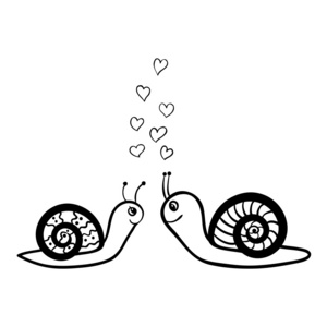 如果蜗牛有爱情简笔画图片