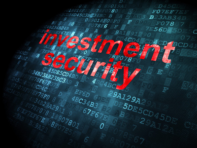 安全的概念 数字背景的投资安全