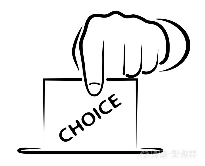 人做出的选择插画-正版商用图片1e90ly-摄图新视界