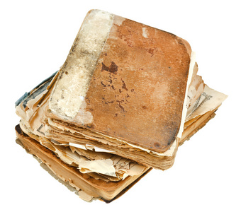 古色古香的书被隔绝在白色的堆栈