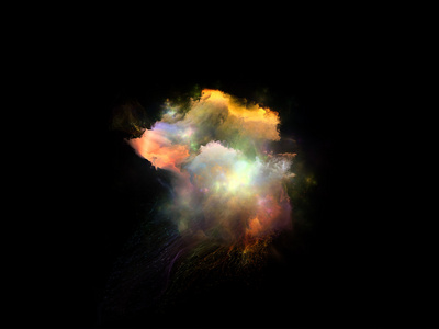 内在的分形星云的生命力图片