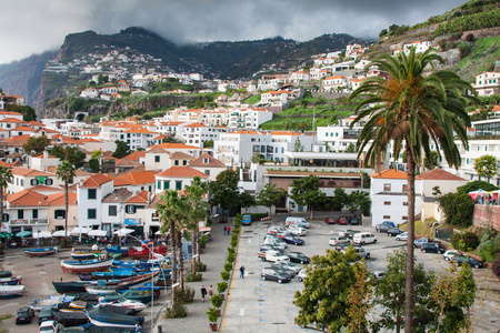 Village on the south coast of Madeira island, Cmara de Lobos  