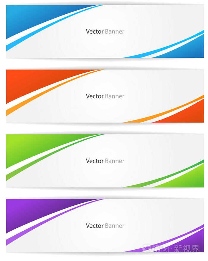 色彩丰富的网页横幅插画-正版商用图片1e9hgf-摄图新视界