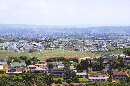 郊区住宅屋苑视图上方