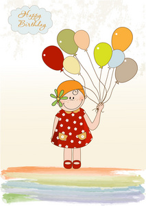 女孩与气球