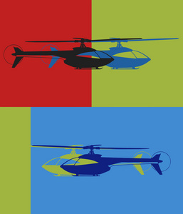 波普艺术。直升机