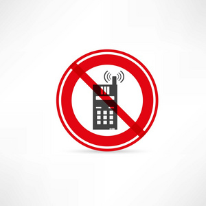 电话的使用是被禁止的图标
