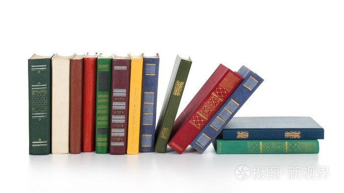 堆栈的彩色图书