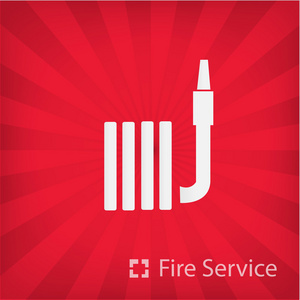 消防服务图标的插图
