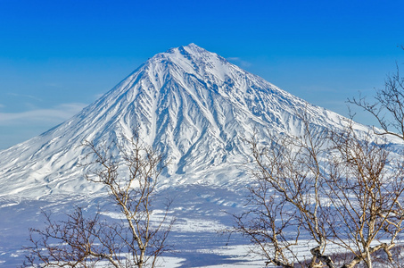 俄罗斯堪察加半岛的火山图片