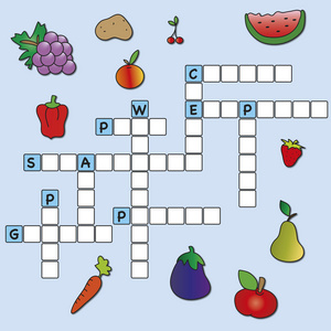 孩子们的的水果填字游戏图片