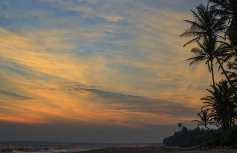 在斯里兰卡境内的日落