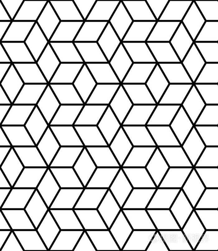 无缝几何图案与多维数据集