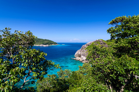 地处热带的海滩，顶视图的普吉岛 安达曼海 thaila