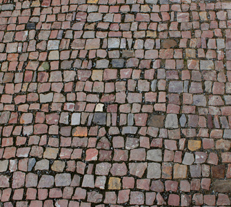 在布拉格的街道上的瓷砖