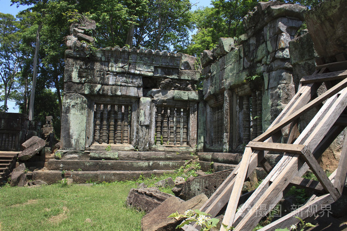 寺遗址在柬埔寨吴哥窟附近