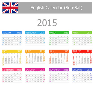 2015 英语类型 1 日历太阳坐