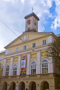 市政厅在利沃夫，乌克兰