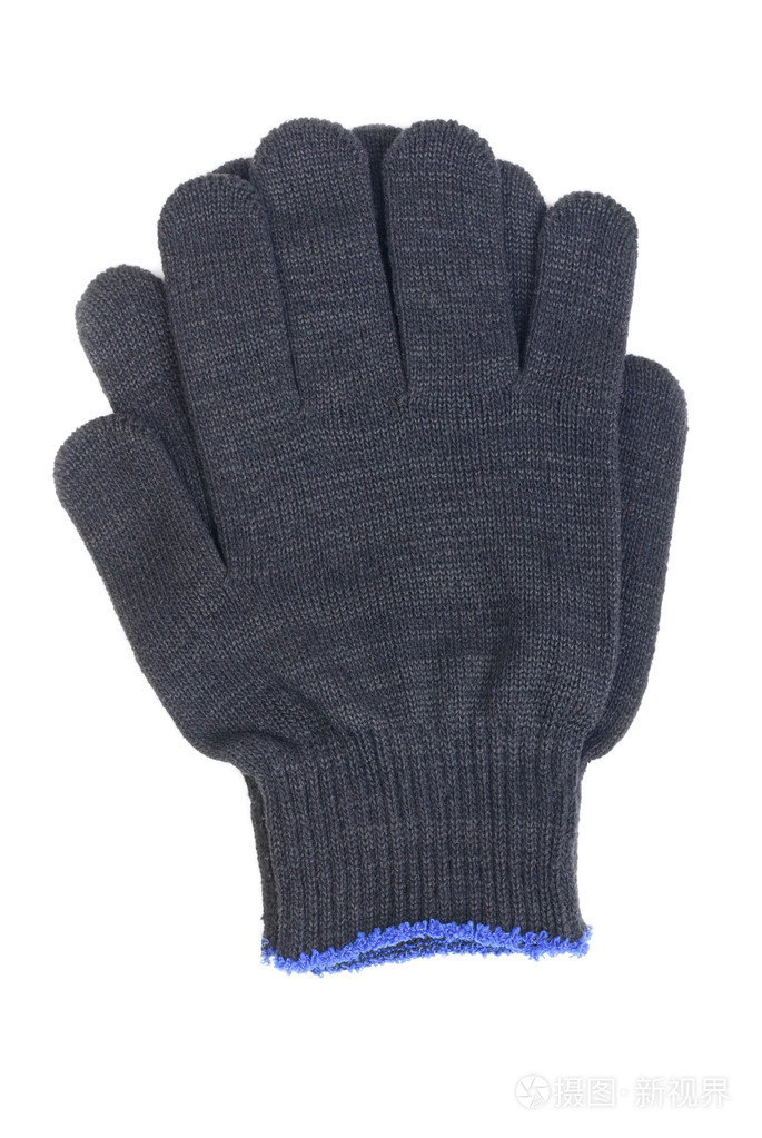 工作手套黑色颜色白色背景上孤立照片-正版商用图片1ebbgx-摄图新视界