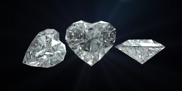钻石的心形状具有剪切路径