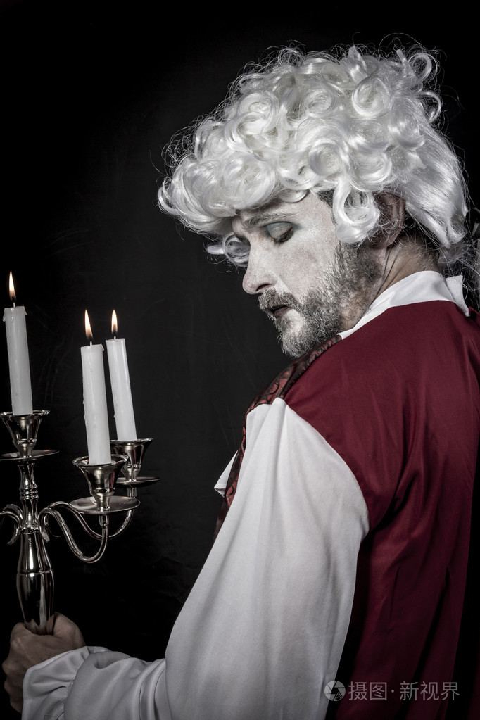 19世纪绅士洛可可时期假发