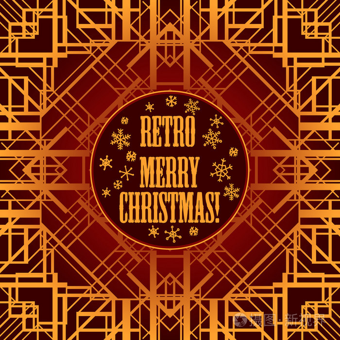 artdeco 风格矢量几何图案