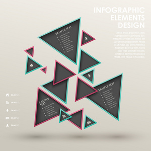 抽象三角形标记图表